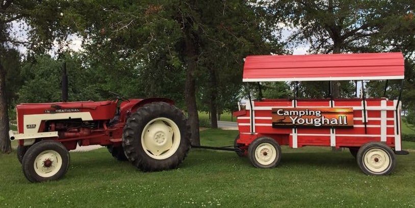Tractor with Camping Youghall cart