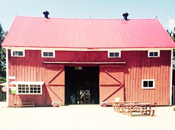 Large red barn