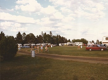 RVs parked at Camping Youghall