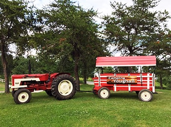 Tractor with Camping Youghall cart